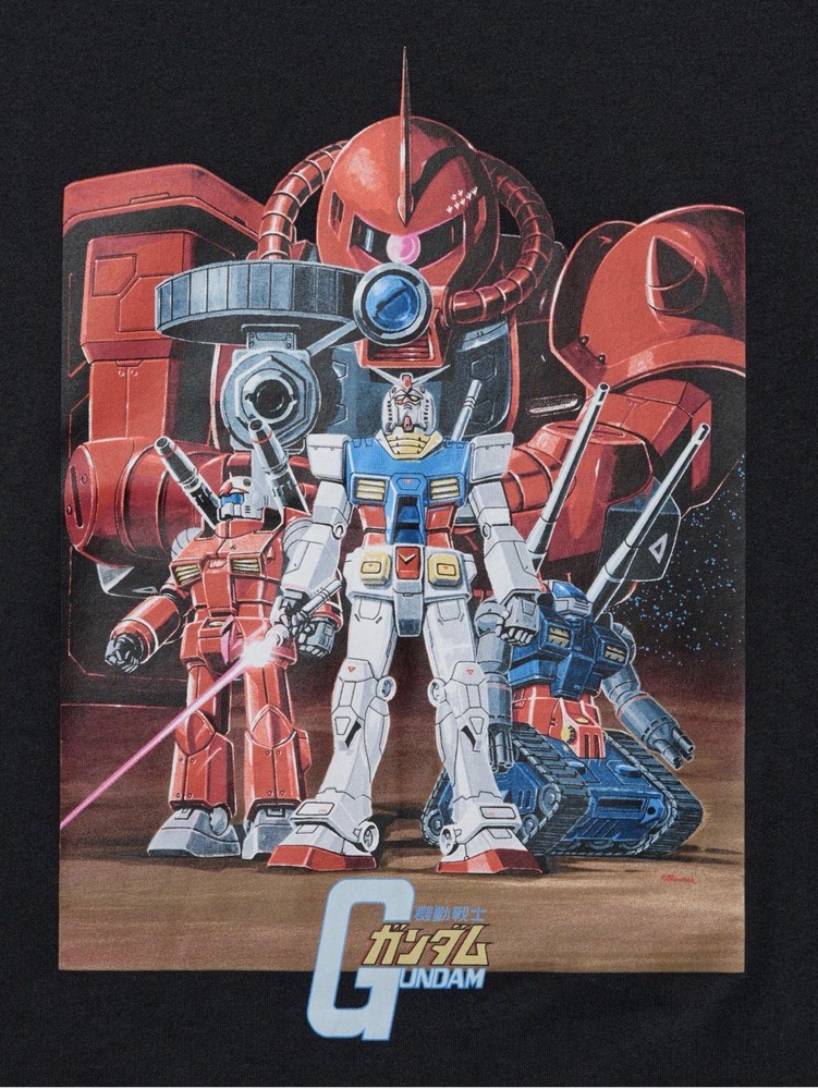 Uniqlo UT Gundam Mech T Shirt Size L Anime Manga Comic Retro 70s 80s 90s Robot