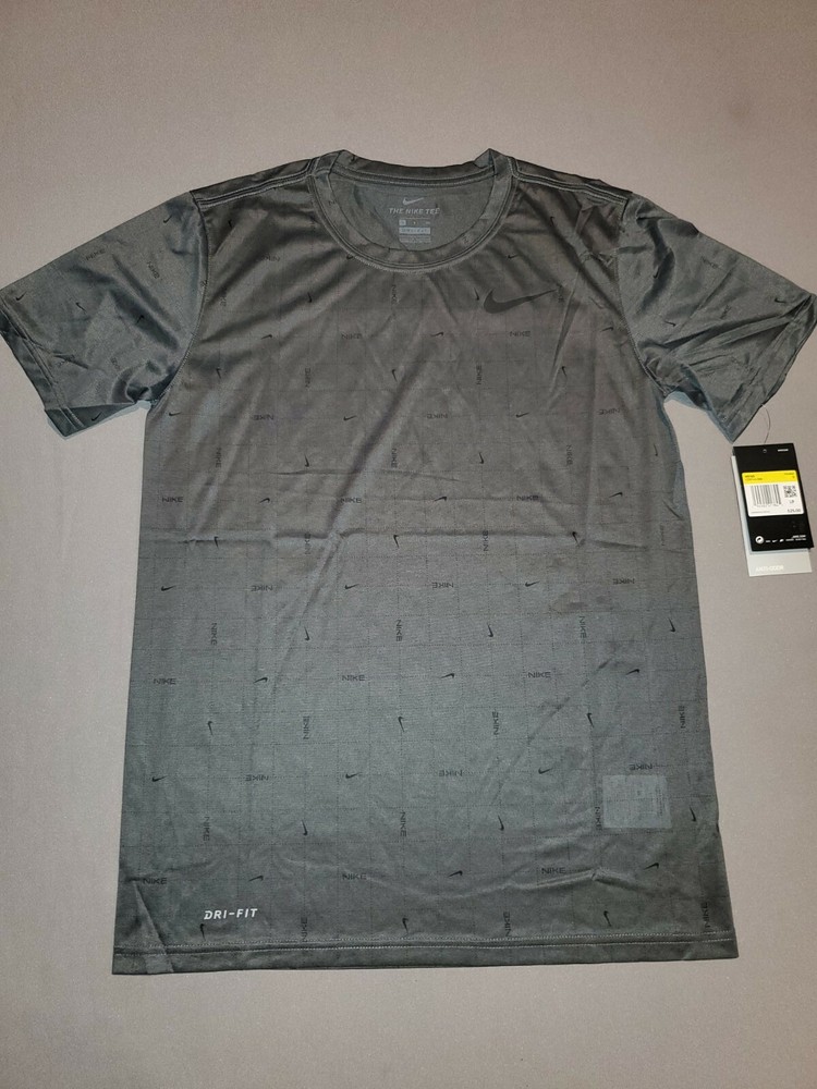 NIKE DRY TRAINING T-SHIRT DARK GREY DRI-FIT MENS SMALL CZ9745 068 ANTI ODOR