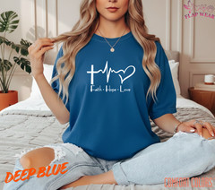 Unisex Faith Hope Love T-Shirt T shirt Men T shirt Women valanity day Romantic