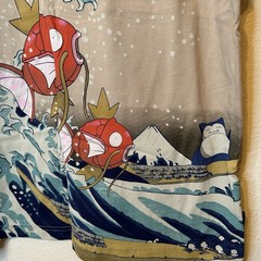 Pokemon Uniqlo Magikarp Snorlax Great Wave Off Kanagawa Hokusai UTGP Anime BG20