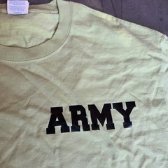 ARMY US ARMY distressed & faded Tee shirt t-shirt sz L