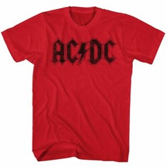 AC/DC Logo Red Rock and Roll Music Band T-Shirt