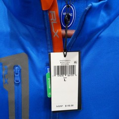 New RLX Polo Ralph Lauren Golf Shirt 1/4 Zip Men Blue Size Large $148
