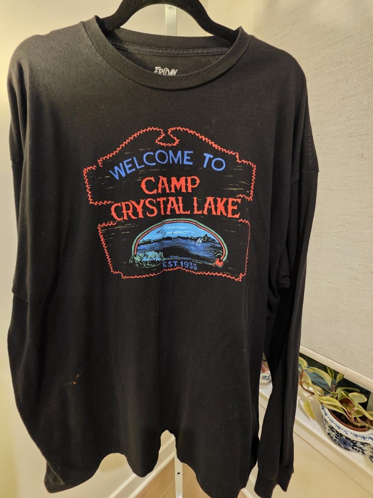 Friday The 13th Graphic T-shirt Camp Crystal Lake Men’s Size XXL Long Sleeve Tee