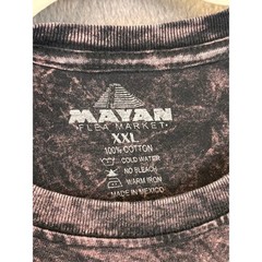 Mayan Flea Market Cozumel Mexico Marlin Acid Wash Tee Purple Mens XXL