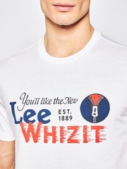 LEE Jeans – Regualr Fit Heritage Tee Spellout Logo – White [Medium Tall Fit]