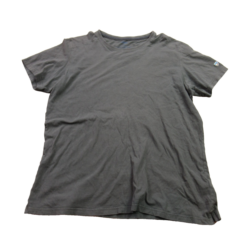 Kuhl Shirt Mens Large Short Sleeve Crew Neck Casual Lightweight Gray