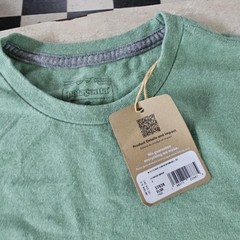 Patagonia Men’s Fitz Roy Tee Green Heather T‑Shit Small NEW
