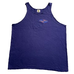 VTG Body Glove Tank Top Surf Beach XL USA Made Gym Sport Faded Blue Navy Workout