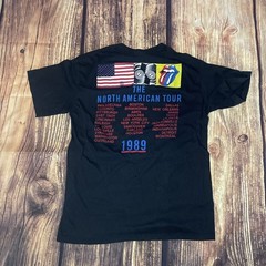 Vintage 1989 Rolling Stones North American Tour Black-Blue Variation Shirt Sz XL