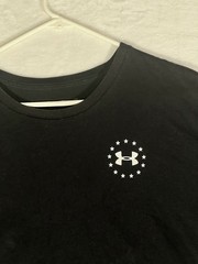 Under Armour HEATGEAR T-Shirt Men’s 3XL Black Loose Fit Freedom American Flag