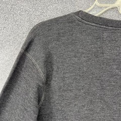 CSG Thermal Shirt Mens Medium Charcoal Gray Waffle Knit Long Sleeve Crewneck