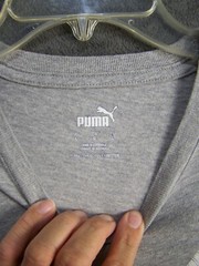 Puma Shirt Adult Large Gray Graphic Logo Short Sleeve Active Outdoor Sports Mens