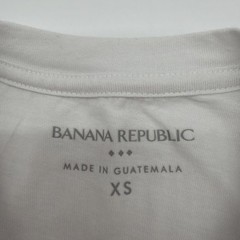 Banana Republic Slim T-shirt Men XS White Graphic Print Logo .#46850