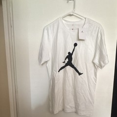 Jordan Jumpman Logo White Cotton Men’s T-Shirt Size S CJ0921-100