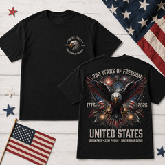 250 Years of Freedom Shirt Men USA We The People Patriotic Eagle July 4th(S-5XL)