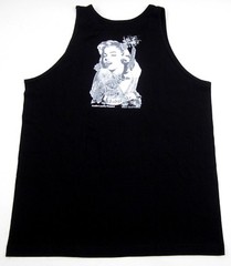 Marilyn Tank Top Rose Gun Hustle Tattoo Art Vest Tee Adult Men New