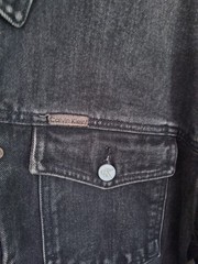Vintage Calvin Klein Mens Denim Jacket Black Size M Fits Like A Large Or Bigger
