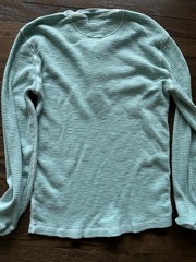 RRL Ralph Lauren Men’s Green Waffle Knit Henley Shirt Long Sleeve Size L