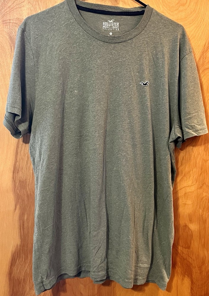 Hollister Men’s Green Crew Neck Short Sleeve T-Shirt Size XL