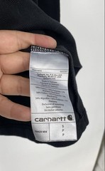 Carhartt Mens Black Workwear Long Sleeve Relaxed Fit Henley Neck T-Shirt Size S