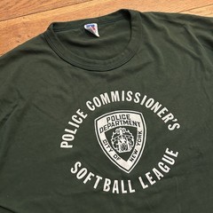 Vintage 80s Police Commissioners Softball League NYPD New York Tee Shirt XL