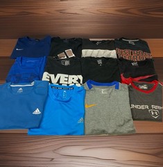 Lot Of 12 Nike Adidas Under Armour Men’s L Large Graphic Crew Neck T Shirts