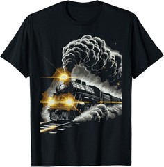 Steam Engine Train Vintage Locomotive Conductor unisex T-Shirt