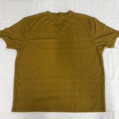 Stacy Adams Shirt Mens 2XL Gold Textured V Neck Short Sleeve Casual Top