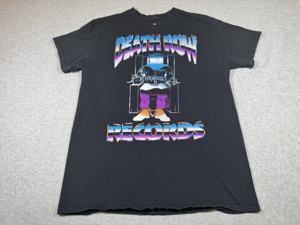 Death Row Records Shirt Adult Black Medium Recording Company Rap Hip Hop Music
