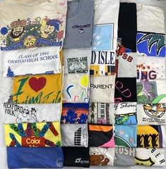 Wholesale Lot of 30 Vintage Short Sleeve Tee Shirts (Sizes In Description)