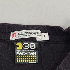 Pac Man Shirt Adult Large Black Classic Game Casual Outdoors Mens