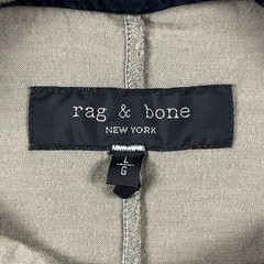 Rag & Bone T Shirt Mens Large 0 Wool Olive Green Raw Hems