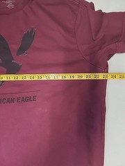American Eagle T-Shirt L Burgandy Short Sleeve Super Soft Standard Fit (A35)