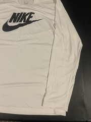 Nike Long Sleeve T Shirt Men’s Small White Black Athletic Hoodie Jacket Used