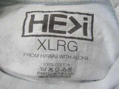 HEVI Hawaii Baby Blue 100% Cotton Logo Crew Neck T-Shirt Men’s Size XL