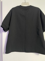 Denim & Flowers Black Short Sleeve Oversized Heavyweight Shirt Relaxed Fit Large