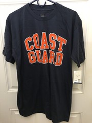 United States Coast Guard T-shirt Mens Graphic Tee Large Blue Orange Letter New