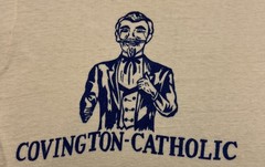 Vintage 50s Russell Southern co Covington Catholic T-Shirt Size M Rare