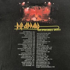 Vintage Def Leppard Shirt Mens Large Black Euphoria 2000 Tour Rock Band 2000s