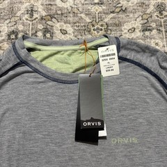 Orvis Dri Release T-Shirt Mens Long Sleeve Gray Size XL