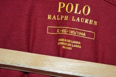 Polo Ralph Lauren Long Sleeve Extra Large XL Designer Logo Collar Polo Burgundy
