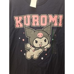 Men’s Sanrio Graphic Pink Cartoon Kuromi Navy Blue Kawaii T Shirt Size Med 5989