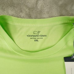 Vineyard Vines Long Sleeve Pocket Tee Men’s XXL Green Neon Graphic Burgee Whale