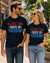 I Love The Taste of Freedom – Couples Matching 4th of July T-Shirt
