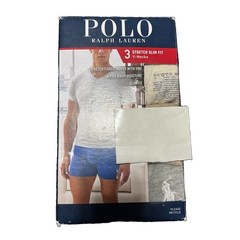 Polo Ralph Lauren Mens V-Neck T-Shirt Size Small Slim Fit Cotton Blend 3 Pack