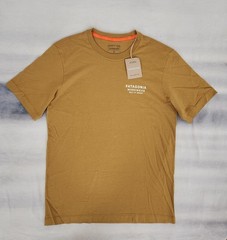 Patagonia Forge Born T-Shirt BobCat Brown Cotton Men’s Size Small New With Tags