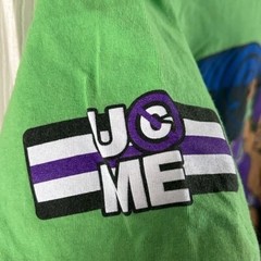 WWE Wrestling Authentic Respect Lime Green Never Give Up Graphic T-Shirt Sz Med