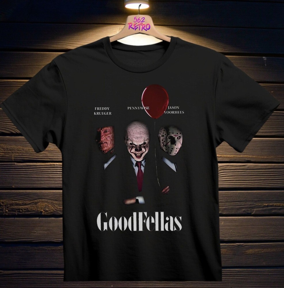Goodfellas Freddy Krueger, Pennywise & Jason Voorhees Horror T-Shirt Black S-3XL