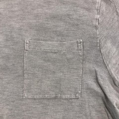 J.Crew Shirt Mens Medium Gray Garment Dyed Pocket Tee Made USA Cotton Basic